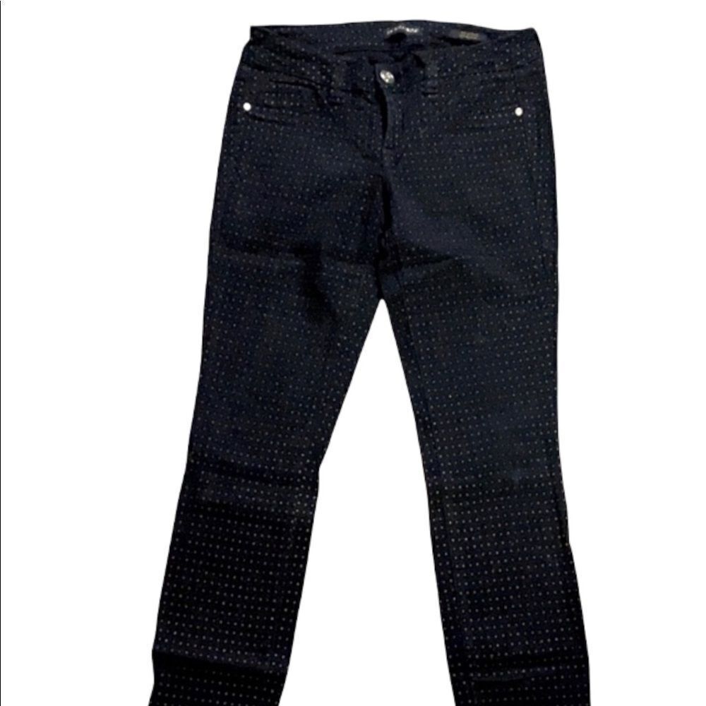 Black jean jeggings with gold stars